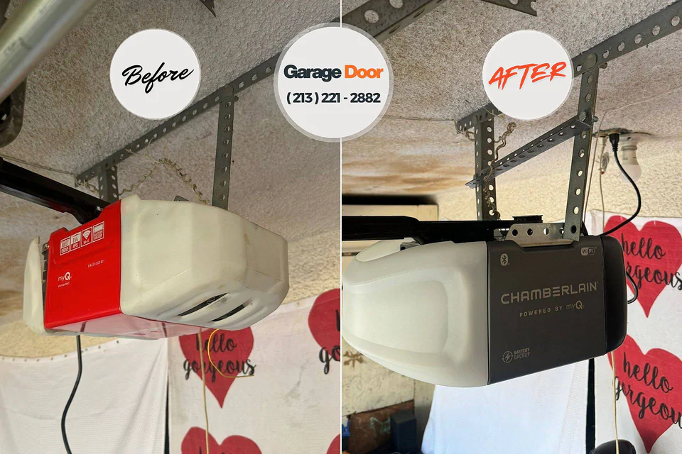 Before and after: garage door repair North Valley, NM